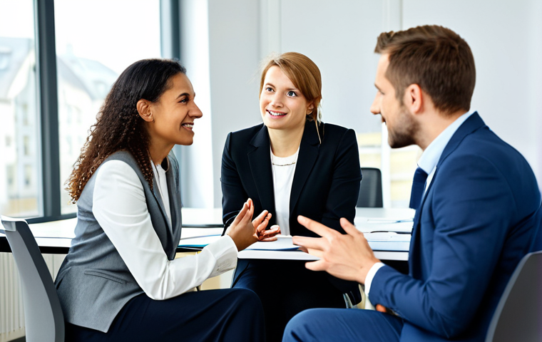 상황 분석을 통한 커뮤니케이션 전략 - Active Listening in a Business Setting**

"A professional coach, fully clothed in smart casual attir...