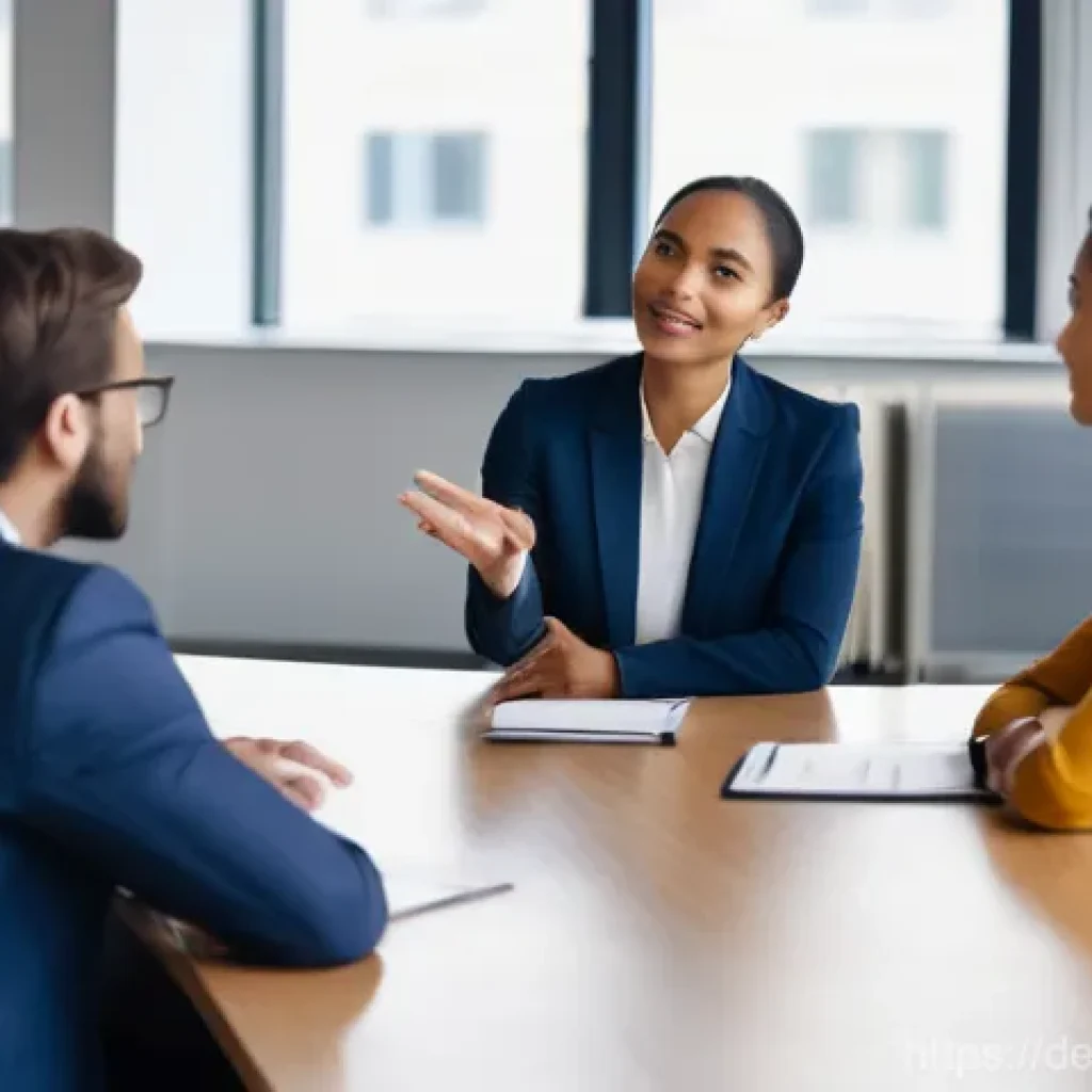 상황별 협력적 커뮤니케이션 기술 - **Prompt: Attentive Listening and Empathy in a Professional Setting**
"A group of diverse profes...